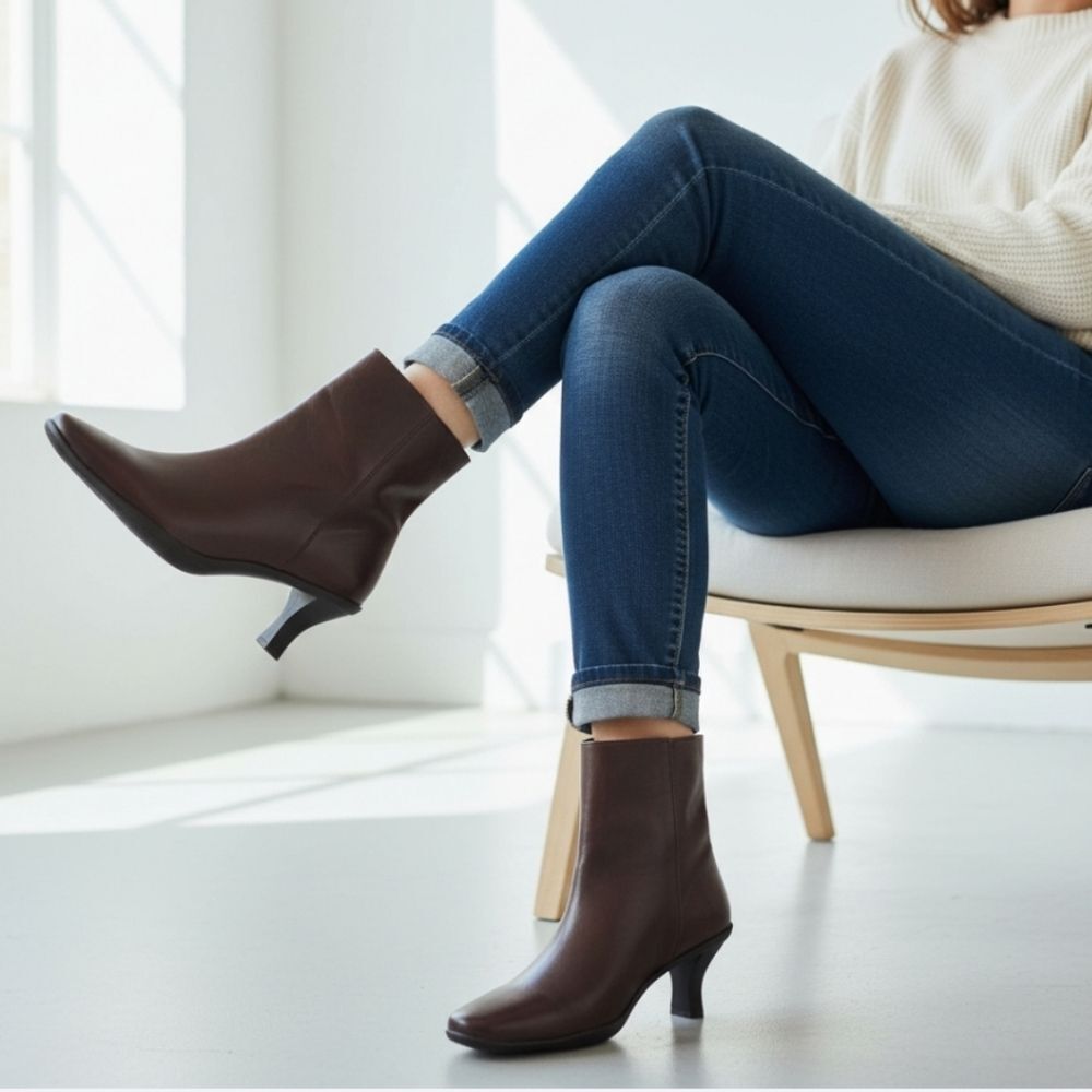 ANTONIO MELANI Dark Brown Heeled Boots